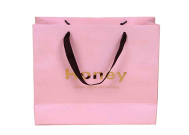 OEM/ODM de impresión exactos vivos rosados de los bolsos de compras del papel del color disponible proveedor