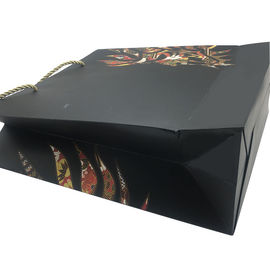 Material negro del cartón del color de las bolsas del papel grande de la manija de la cinta proveedor