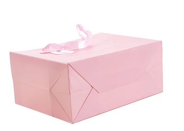 OEM/ODM de impresión exactos vivos rosados de los bolsos de compras del papel del color disponible proveedor