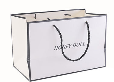 comprar La mercancía blanca del OEM/del ODM empaqueta, las bolsas de papel biodegradables con el logotipo Fabricación en línea