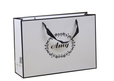 comprar Material 200g - papel blanco de los bolsos de compras del papel de diseño moderno de la tarjeta 350g Fabricación en línea