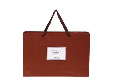 comprar Color suave medio modificado para requisitos particulares de Brown de la dureza de los bolsos de compras del papel del tamaño Fabricación en línea