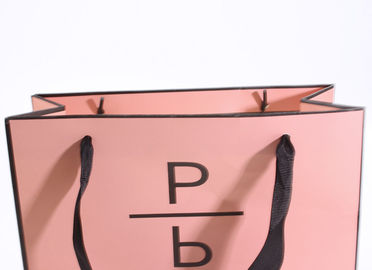 Bolsas de papel del rosa exacto de la impresión, bolsos de compras de lujo del boutique proveedor
