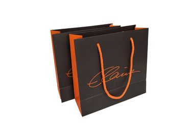 comprar La aduana decorativa imprimió las bolsas de papel negras/el color anaranjado Eco amistoso Fabricación en línea