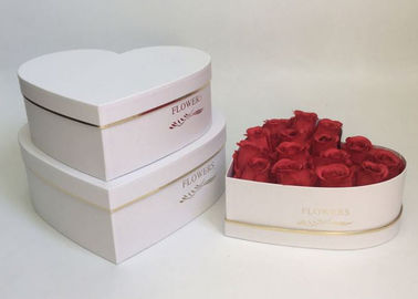 La aduana de la capacidad grande imprimió las cajas de empaquetado, caja en forma de corazón de la flor de la prenda impermeable proveedor