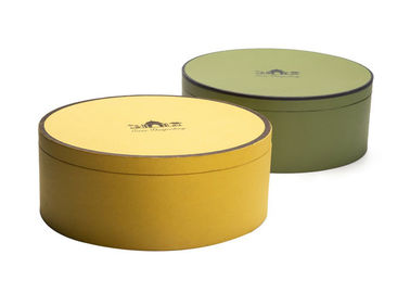 Caja de regalo redonda del color amarillo/verde, actual caja redonda para el cumpleaños/el aniversario proveedor