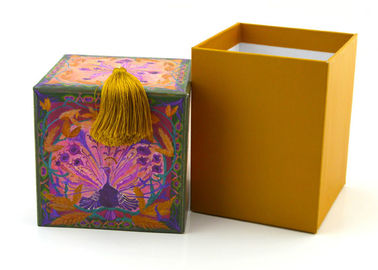 Cajas de lujo exquisitas de la vela de la borla, tóxico hecho a mano de la caja de regalo de la vela no proveedor