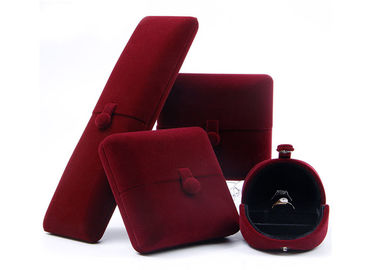 Cajas de regalo de lujo de la joyería de la tela de la franela con método doble único de la abertura proveedor