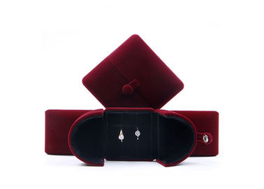 Cajas de regalo de lujo de la joyería de la tela de la franela con método doble único de la abertura proveedor