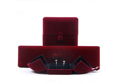 Cajas de regalo de lujo de la joyería de la tela de la franela con método doble único de la abertura proveedor