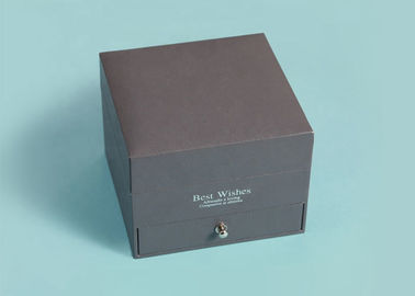 Material elegante de empaquetado del cartón del color gris de 2 de Layerd cajas del regalo de lujo proveedor