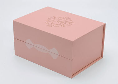 Caja de regalo rosada hermosa hecha a mano, reciclable simple magnético de la caja de papel proveedor