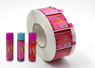 Color rosado de encargo resistente de las etiquetas adhesivas no tóxico para el protector labial proveedor