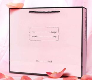 El color rosado personalizó el ODM/al OEM populares de papel de los bolsos de compras disponibles proveedor