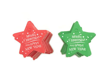 Forma impresa aduana de las etiquetas colgantes del estilo de la Navidad diversa para el regalo de la decoración de DIY proveedor