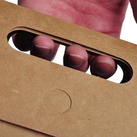 Manija personalizada cortada con tintas de Windowed de la resistencia de rasgón de las bolsas de papel de Brown alta proveedor