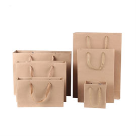 Las bolsas de papel impresas biodegradables de Brown, regalo del papel de Kraft empaquetan alta durabilidad proveedor