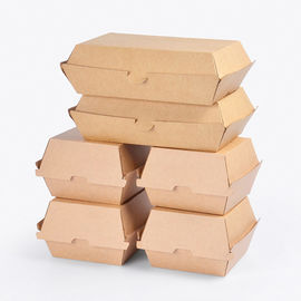 Caja de la hamburguesa del papel de Kraft de 2 tamaños, grueso para llevar 250gsm de la caja de la hamburguesa proveedor