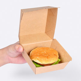Caja de la hamburguesa del papel de Kraft de 2 tamaños, grueso para llevar 250gsm de la caja de la hamburguesa proveedor