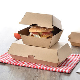Caja de la hamburguesa del papel de Kraft de 2 tamaños, grueso para llevar 250gsm de la caja de la hamburguesa proveedor