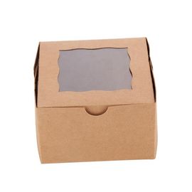 La torta de la panadería se lleva la caja, cajas del acondicionamiento de los alimentos con la ventana de visión clara proveedor
