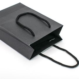 Bolsos impresos personalizados con las manijas, bolsas de la cartulina de papel negras proveedor