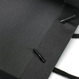 Bolsos impresos personalizados con las manijas, bolsas de la cartulina de papel negras proveedor