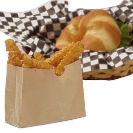 Bolsos de la comida del papel de Brown/tipo reforzado grasa de los sacos del bocado del papel de Kraft resistente proveedor