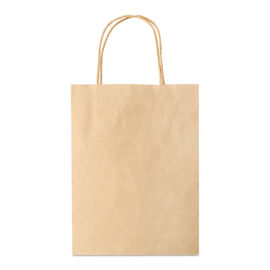 Bolsas de papel personalizadas de Brown de la parte inferior plana con la manija torcida papel del cordón proveedor