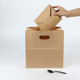 La aduana disponible de las bolsas de papel de Kraft de la categoría alimenticia impresa fortalece firmemente la manija proveedor