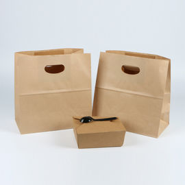 La aduana disponible de las bolsas de papel de Kraft de la categoría alimenticia impresa fortalece firmemente la manija proveedor