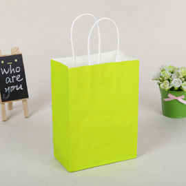 Respetuoso del medio ambiente reciclable coloreada sólido de las bolsas de papel de Kraft para hacer compras proveedor