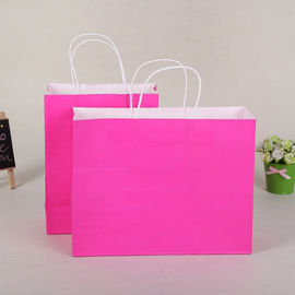 Respetuoso del medio ambiente reciclable coloreada sólido de las bolsas de papel de Kraft para hacer compras proveedor