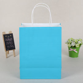 Respetuoso del medio ambiente reciclable coloreada sólido de las bolsas de papel de Kraft para hacer compras proveedor