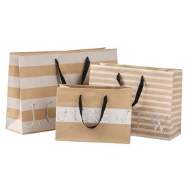 los bolsos de compras del papel de 250gsm Brown, las bolsas de papel comerciales despejan el pliegue proveedor