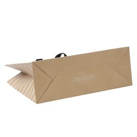 los bolsos de compras del papel de 250gsm Brown, las bolsas de papel comerciales despejan el pliegue proveedor