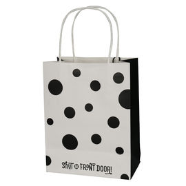 comprar Bolsos de compras de papel personalizados diseño del punto, impresión en offset de las bolsas de papel promocionales Fabricación en línea