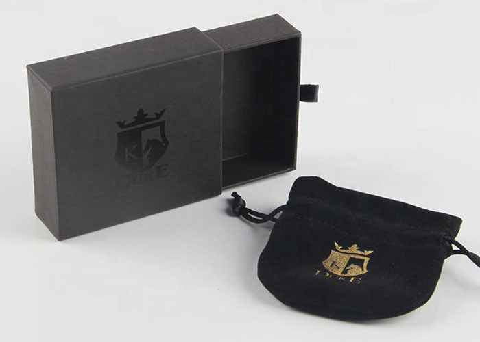 Logotipo reutilizable de empaquetado de Cutsomized de las cajas del regalo de lujo negro del color para la pulsera proveedor