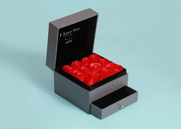 Material elegante de empaquetado del cartón del color gris de 2 de Layerd cajas del regalo de lujo proveedor