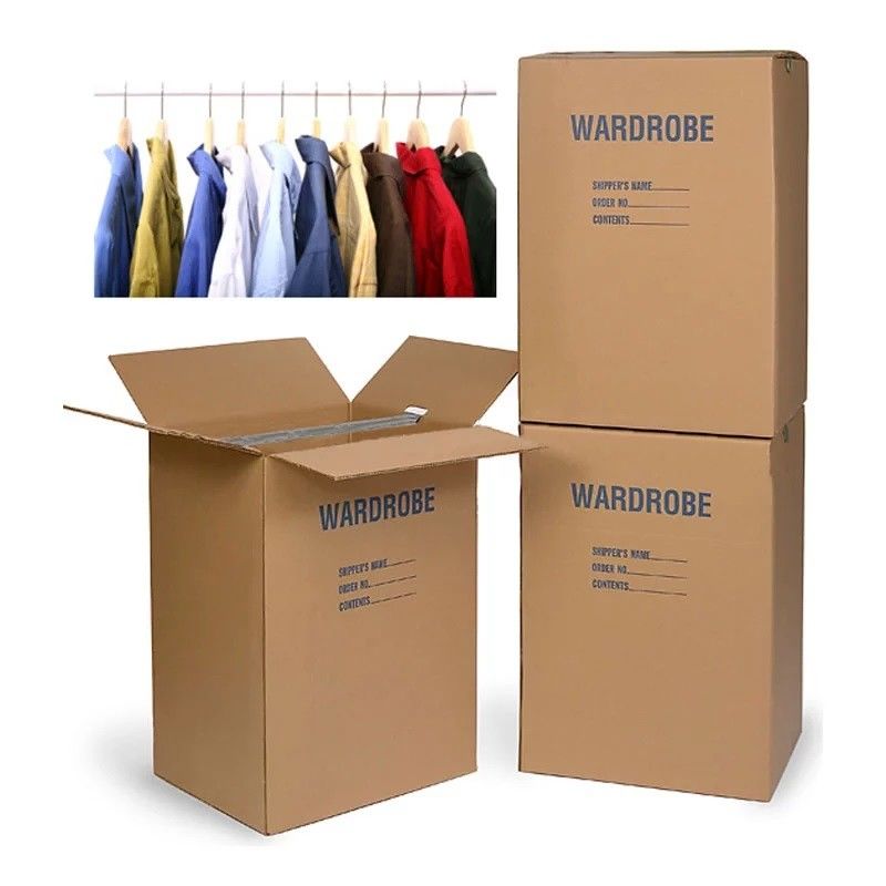 Cajas móviles coloreadas del guardarropa acanalado que empaquetan el cartón de papel acanalado más barras proveedor