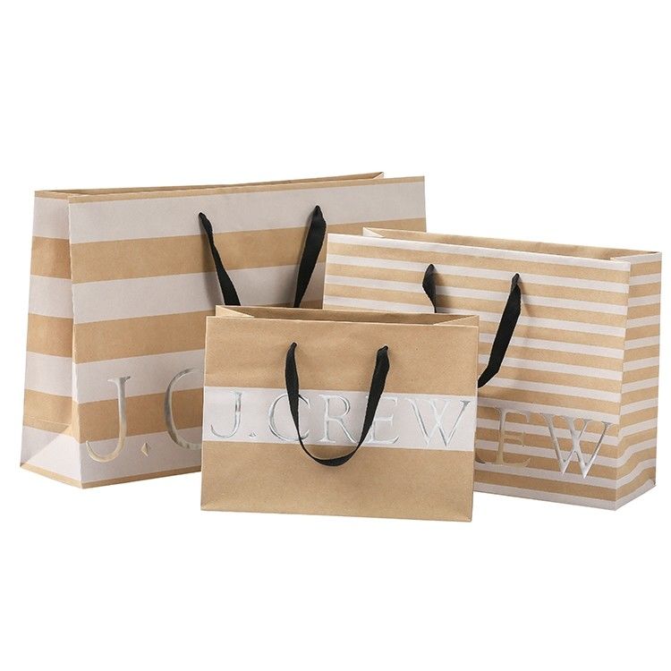 los bolsos de compras del papel de 250gsm Brown, las bolsas de papel comerciales despejan el pliegue proveedor