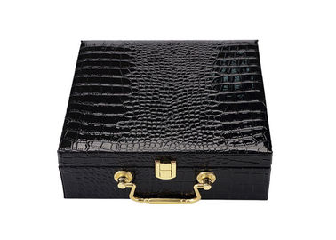 Good price Forma de empaquetado de Cutsomzied de las cajas del regalo de lujo del cuero de la PU con la manija portátil en línea