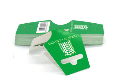 Good price Las etiquetas dobladas fluorescentes del oscilación del color verde, doblan etiquetas colgantes del producto echado a un lado en línea