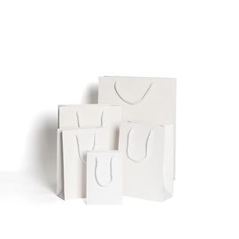 Good price De la impresión en offset de la cartulina del bolso del color de la arruga de la resistencia del palillo artículo blanco firmemente en línea